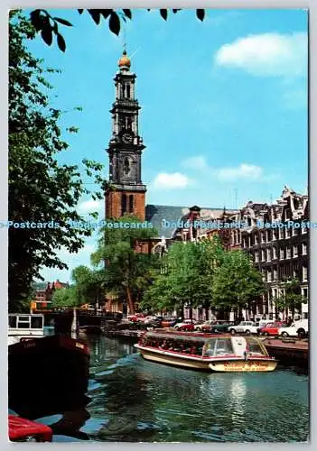 D329111 Niederlande. Amsterdam. Westertoren. Krüger. Schlitten fahren. Postkarte