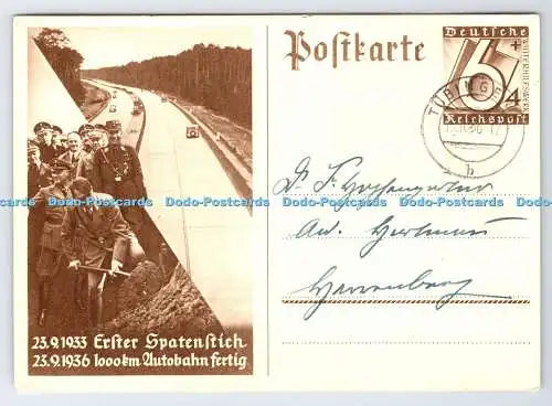 D334527 Ersten Spatenstich. Autobahn. PM. Tübingen