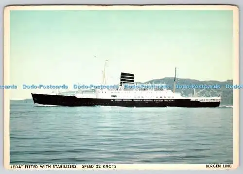 D331796 Leda mit Stabilisatoren ausgestattet. Bergen Line. F. Beyer