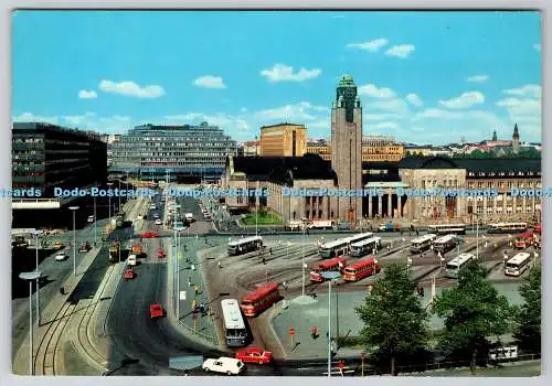 D331802 Helsinki Helsingfors Suomi Finnland. Der Bahnhof. Kuultokuva