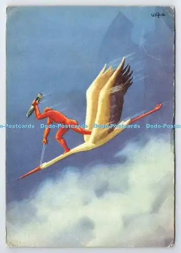 D334589 Storch und Roter Mensch. V. E. Boeri. Roma