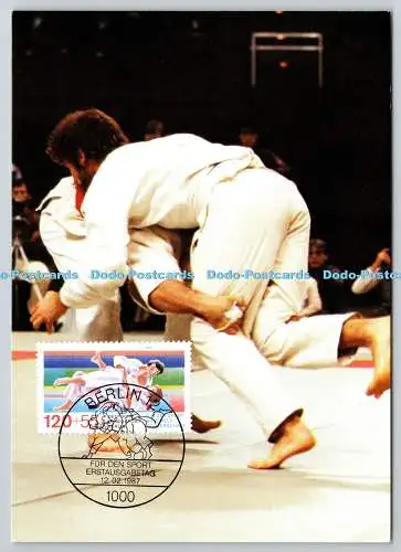 D326608 Judo Weltmeisterschaft 1987. Werek. München. Deutsche Maximumkarte. Ed.
