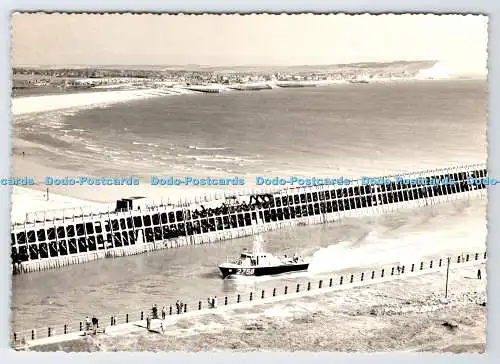 D334500 Blick auf das Meer. Boot 2758. Postkarte