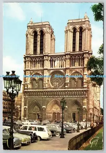 D326618 Paris. Facade de la Cathedrale Notre Dame. Andre Leconte. GUY. Frankreich. 1