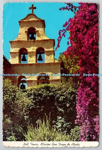 D325785 San Diego de Alcala. Glockenturm der Mission. R. W. Chase. Curteichcol