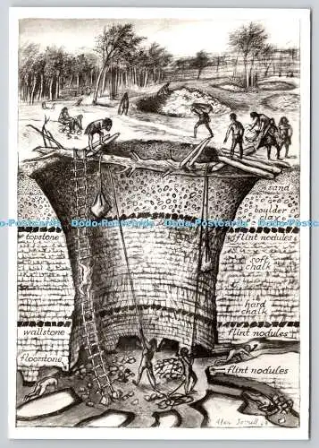 D329192 Norfolk. Weeting. Schmutzgräber. Alan Sorrell. Umweltministerium
