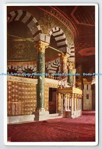 D334643 Jerusalem. Felsendom. Innenraum. Uvachrom. A.G. München