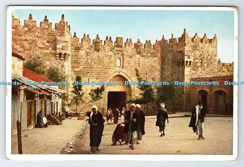 D33450 Jerusalem. Damaskustor von außen. Uvachrom. A. G. München