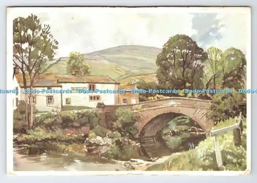 D33462 Hubberholme. Reproduktion eines Aquarells. Walter Horsnell. Dixon und S