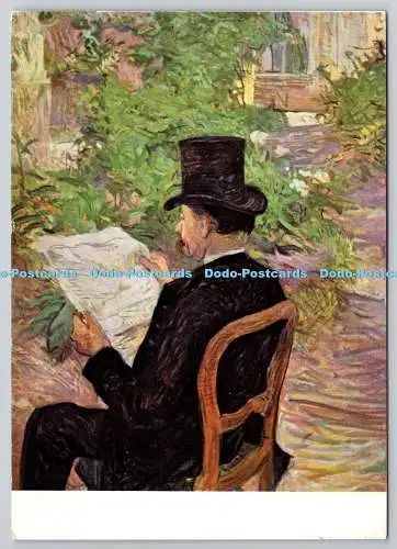 D329247 Musee d Albi. Toulouse Lautrec. Desire Dihau lisant son Journal. Pierre