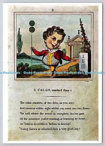 D325897 Victoria and Albert Museum. Seite aus Kinderbuch Interpunktion personi