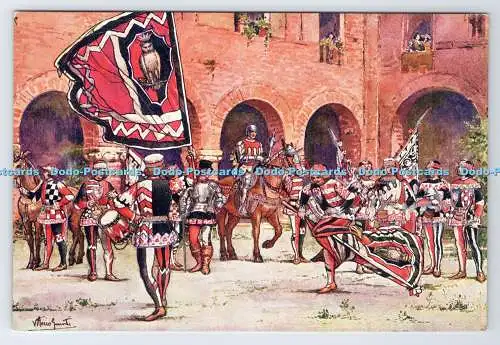 D334725 Le Storiche Contrade di Siena. Comparsa della Civetta. Vittorio Giunti.