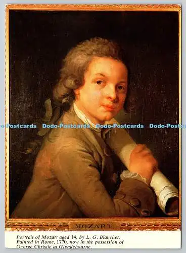 D325908 Rom 1770. Porträt von Mozart im Alter von 14 Jahren. L. G. Blanchet. Larkfield Printin