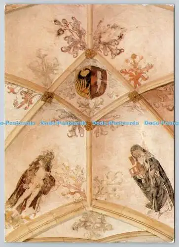 D325912 Deventer. Grote von Lebuinuskerk. Gewelfschildering. Wapen Bergenvade. St