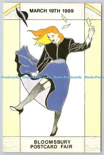 D329319 Bloomsbury Postkartenmesse. 19. März 1989. Teresa Schofield. IPM. Promot