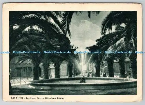 D331967 Taranto. Fontana. Piazza Giordano Bruno. G. Rimini