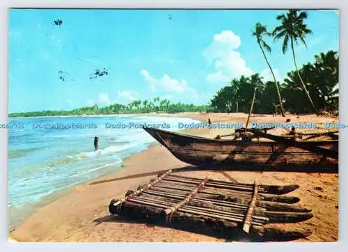 D334745 Sri Lanka. Bentota. Strandszene. J. L. Morison. Son and Jones