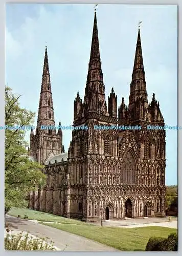 D325966 Kathedrale von Lichfield. Westfront. S.W. Newbery. Hon. F.I.I.P. Aktuell