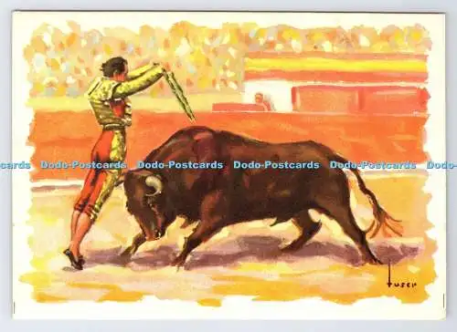 D334784 Stierkampfszene. Matador. Archivo Artistico. Barcelona. Espana