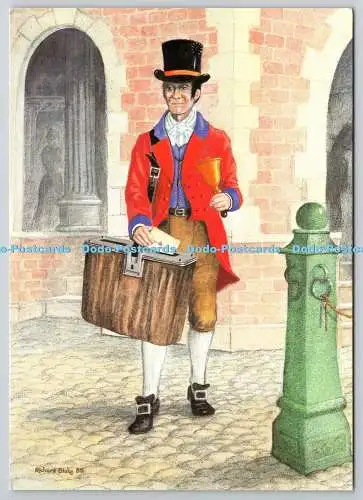 D329367 Post Office Bellman ein gehender Briefkasten Sammeln Haupt in seinem verschlossenen s