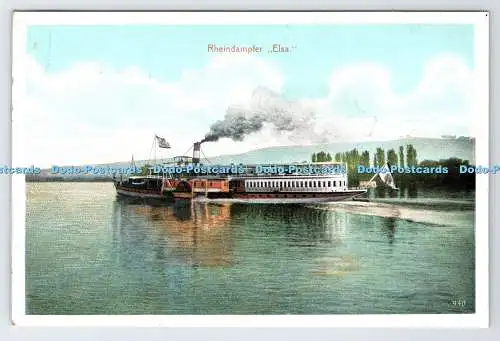 D334796 Rheindampfer Elsa. C. F. Nagel. Köln a. Rhein
