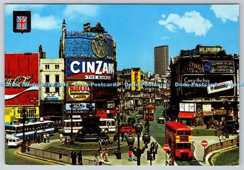 D326820 London. Piccadilly Circus und Statue des Eros. FISA. Großbritannien. Escud