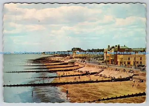 D332028 Bognor Regis. Der Strand und die Promenade mit Blick nach Westen. Valentinstag. Englisch P