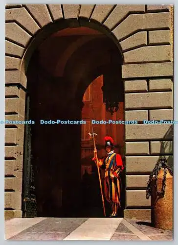 D329393 Roma. Castelgandalfo. Papstpalast. Schweizer Garde. Fotometalgrafica. Bolog