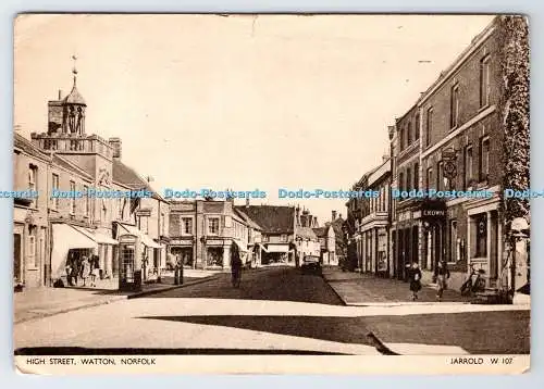 D334828 Norfolk. Watton. High Street. Jarrold. Norwich. England. Magna Crome. PM