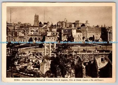 D332069 Roma. Panorama Con i Mercati di Traiano Foro di Augusto. Foro Di Giulio