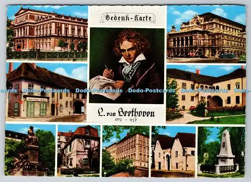D326864 Gedenkkarte. L. van Beethoven. Farbe Rau. Hans. H. Rau. Wien. Nr. 7. Pos