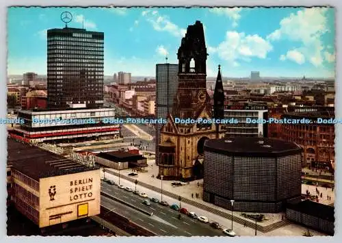 D332074 Berlin. Europa Center. Mit Kaiser Wilhelm Gedachtniskirche. Krüger