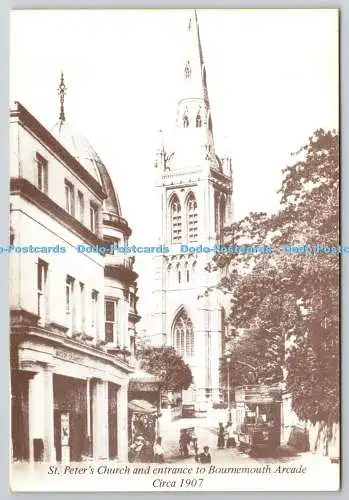 D329428 St. Peters Kirche und Eingang zur Bournemouth Arcade. Apollo Press. Cott