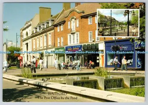 D332080 Watford. Die Post am Teich. Watford Present and Past Karten. Bo