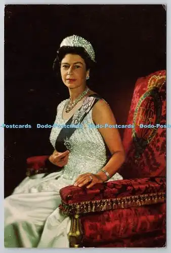 D329438 Queen Elizabeth II. Karsh of Ottowa. Fotografische Grußkarte. London.