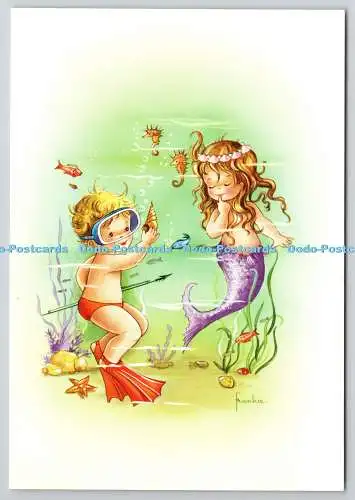 D326056 Kleine Meerjungfrau und ihr Schöner. Frankie. E. T. W. Dennis. Scarborough. Post