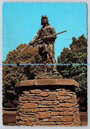 D326067 Daniel Boone Statue. Berühmter amerikanischer Pionier und Trail Blazer. C. H. Rut