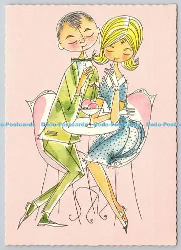 D329478 Ein romantisches Date. N. 3390. Postkarte