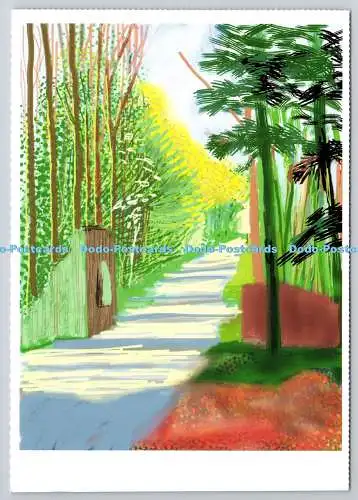 D329515 David Hockney. iPad Zeichnung ohne Titel 11. April 2011. Ausstellung größeres Bild
