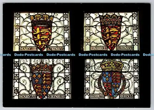 D326956 Große Halle von Winchester Castle. Wappen Heinrichs III. und Eduards I.