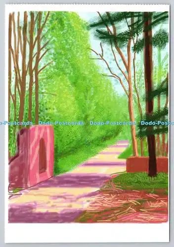 D329516 David Hockney. iPad Zeichnung ohne Titel 25. April 2011. Ausstellung größeres Bild