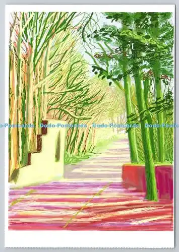 D329518 David Hockney. iPad Zeichnung ohne Titel 21. März 2011. Ausstellung Bigger Pi