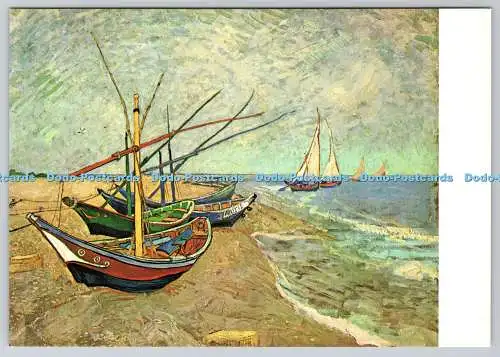 D326972 Amsterdam 1973. Van Gogh Museum. Vincent van Gogh. Boote am Strand. B