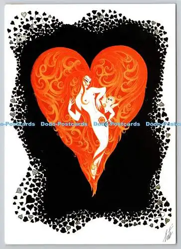 D329534 Erte. Ace of Heart 1974. L. Dabritz. München. H. Hilscher. Sevenarts. Lo