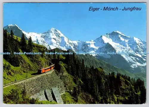 D326994 Eiger. Mönch. Jungfrau. Schynige Platte Bahn. Karl Engelberger. Stanssta