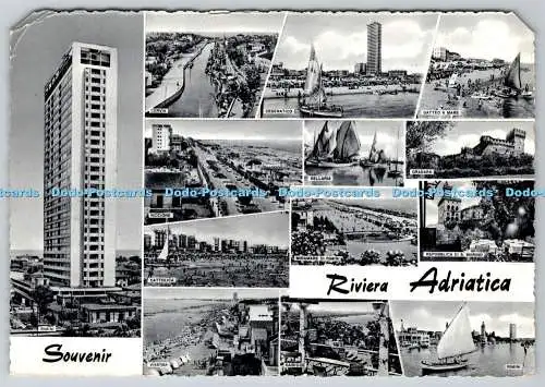 D332207 Souvenir Riviera Adriatica. Riccione. Stich Grafico Cesare Capello. Ri Ma