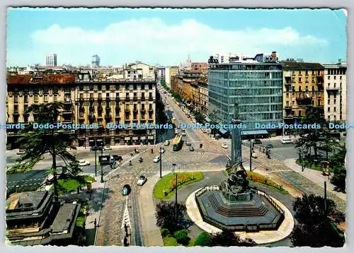 D332215 Milano. Five Days Square und Victory Gate Avenue. Stab Grafico Cesare Ca