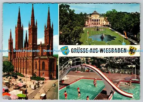 D332225 Grusse aus Wiesbaden. Krüger. Multi View