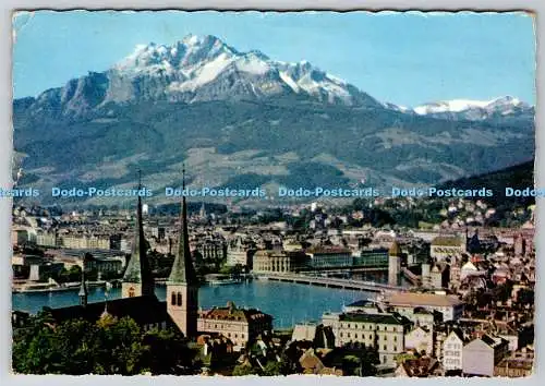 D332228 Luzern u. Pilatus. Engelberger. Postkarte