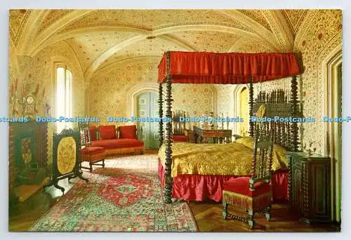 D335015 Sintra. Portugal. Palacio Nacional da Pena. Queen D. Amelia Schlafzimmer. Dul